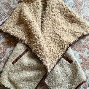 Cozy Tan and Brown Sherpa Vest